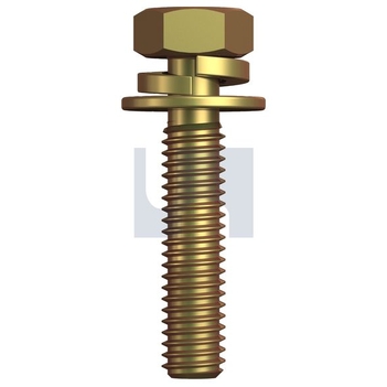M5X25mm Zinc Yellow Passivate Finish SEMS HEX Phillips Bolt SPR/FLT WSH Class 8.8 Metric Hobson LSMS88YHPCM05025 Pack of 200