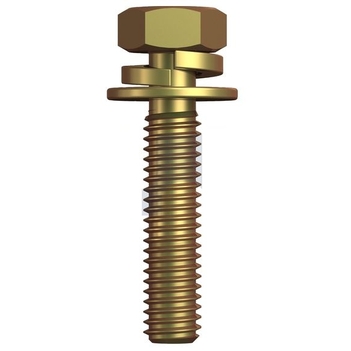 Zinc Yellow Passivate Finish SEMS HEX Phillips Bolt SPR/FLT WSH Class 8.8 Metric Hobson