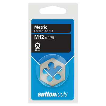 Carbon Die Nut M440 M 12x1.75 TCA Sutton Tools M4401200