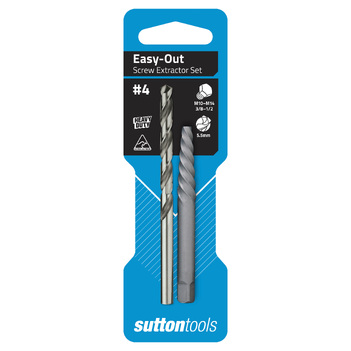 Screw Extractor M602 No.4 Set With 5.5mm Drill Carded Sutton Tools M6020004 Pack Of 2 main image