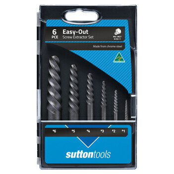 Screw Extractor Set Easy-Out size 1-6 Sutton tools M603S15A - 6 Piece