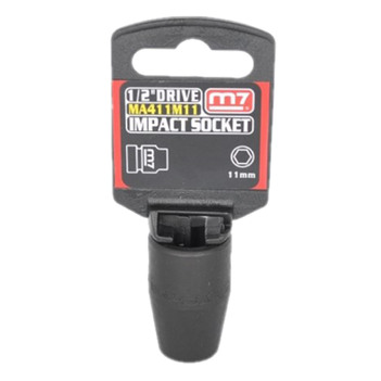 Impact Socket With Hang Tab 1/2" Drive 6 Point 11mm M7 M7-MA411M11