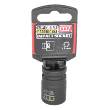 Impact Socket With Hang Tab 1/2" Drive 6 Point 17mm M7 M7-MA411M17