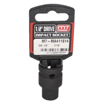 Impact Socket 1/2" DR 6 Point 7/16" M7 M7-MA411S14