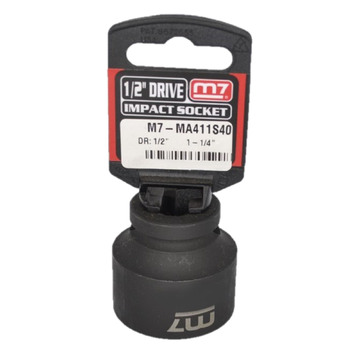 Impact Socket 1/2" DR 6 Point, 1-1/4 M7 M7-MA411S40