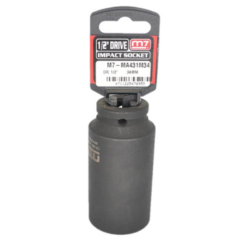 Impact Deep Socket 1/2" DR 6 Point 34MM M7 M7-MA431M34
