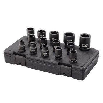 Impact Socket Set 1/2" Drive 14 Piece Metric M7 M7-MB44014M