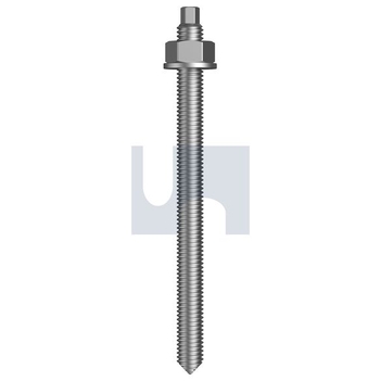 Hot Dip Galvanised Finish Stud Chemical Anchor Kit (External Hex) Chisel Point Class 5.8 Metric Hobson