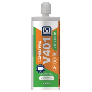 XCHEM Pro V401 Vinylester Cartridge Adhesive 420ml Hobson MCCV401420