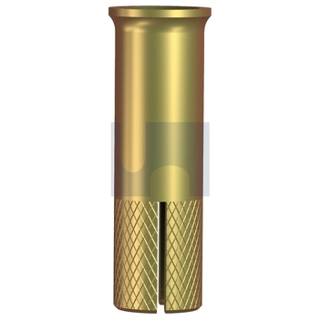 M10 X 30mm Zinc Yellow Passivate Finish Drop-In-Anchor With Lip Knurled Body Metric Hobson MDLMSYCM100030 Pack of 50
