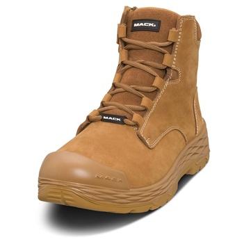 Zip-Up Safety Boots Aus Size 7 Honey Colour Mack MK0FORCEZ-S11