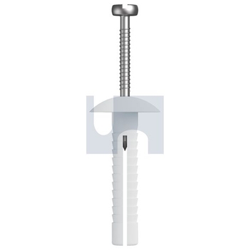5.0X 25mm Nylon Natural Finish Nail In Anchor-Mushroom HD Metric Hobson MNMSM050025 Pack of 100