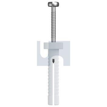 5 X 40mm Nylon Natural Finish Nail In Anchor-Mushroom HD Metric Hobson MNRNM050040 Pack of 100