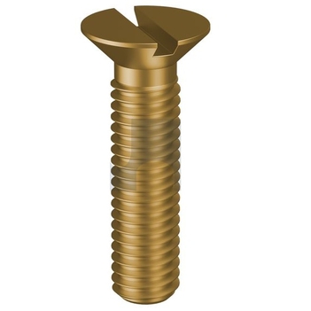 Brass Finish Metal Thread Countersunk Slot Metric Hobson