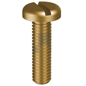 Brass Finish Metal Thread Pan Slot Metric Hobson
