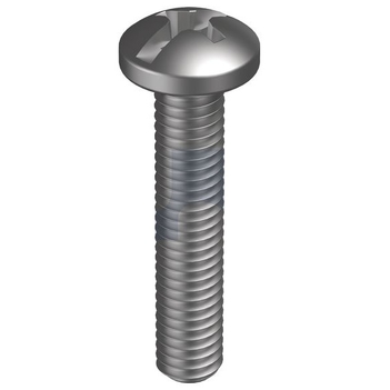 Zinc Plated (RoHS Compliant) Finish Metal Thread Pan Phillips Mild Steel Metric Hobson