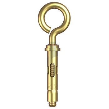 8MM X 45mm Zinc Yellow Passivate Finish Tygabolt Eye (Flush Sleeve Anchor) Carbon Steel Metric Hobson  MTEMSYM080045 Pack of 100