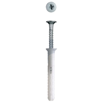 Zinc Plated (RoHS Compliant) Finish MNAF Hammer Screw Skirting Board Fixing White Hobson