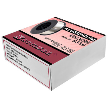 Aluminium 5356 MIG Wire 0.8mm 0.5Kg National Plus MW53560.8100