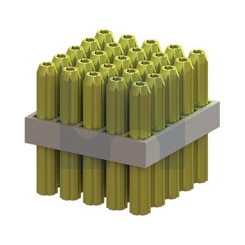 4 X 25mm Polyethylene Finish Yellow Wall Plug Tapered Point Hobson MWPFY-25 Pack of 25