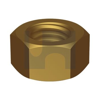 Brass Finish Hex Nut Metric Hobson