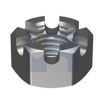 M20-1.50 Zinc Plated (RoHS Compliant) Finish Hex Slotted Nut Class 5 Metric Fine Hobson NO05ZFM20 Pack of 25