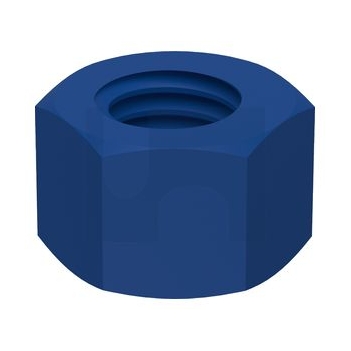 Xylan Blue Finish Heavy HEX Nut Grade 2H Imperial Hobson