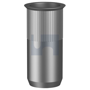 Aluminium Finish Rivet Nut Reduced Round Knurl Open Metric Hobson