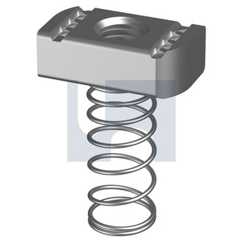M16 Zinc Plated (RoHS Compliant) Finish Strut Channel Nut Long Spring Metric Hobson NSMSZSLCM16 Pack of 50
