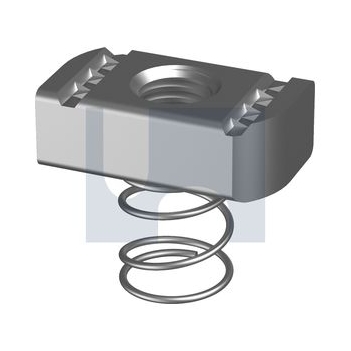 M16 Zinc Plated (RoHS Compliant) Finish Strut Channel Nut Short Spring Metric Hobson NSMSZSSCM16 Pack of 50