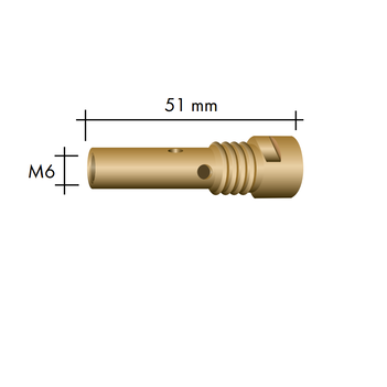 Abimig 255 Tip Holder M6 Thread Binzel P004.D624 Pkt : 2