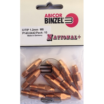 1.2mm Steel M8 10mm 30mm contact tip Binzel Pk:10 P140.0442