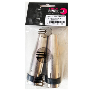 Nozzle (SML) MB36KD Abicor Binzel 145.0126 - Pack of 2