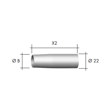 Gas Nozzle Conical Abimig 255 Binzel  P145.D011- Pkt:2