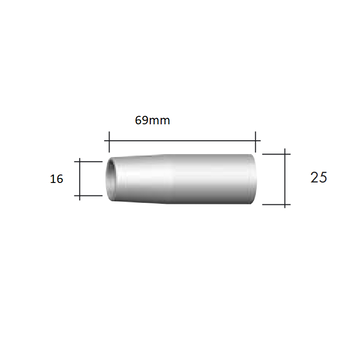 Abimig 355 Gas Nozzle Tap Binzel P145.D022 Pack of 2
