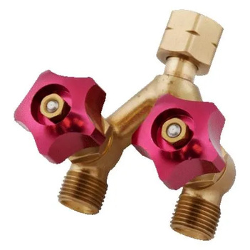 Hose Fitting Y-Piece With Valve LH 5/8" UNF Weldclass P4-HFYVRH