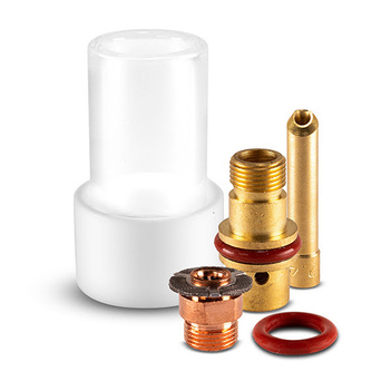 Pyrex Fat Boy Gas Lens Kit 1.6mm Short For TIG Torch 9/20 Unimig PGLFBK92016S 