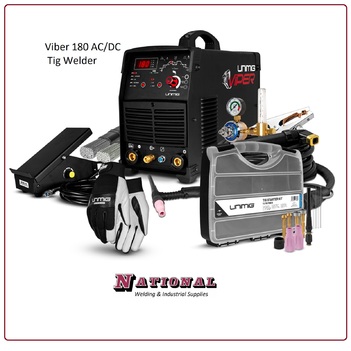 Viper 180 AC/DC Tig/Stick Welder Bundle With Foot Pedal Unimig PK11023