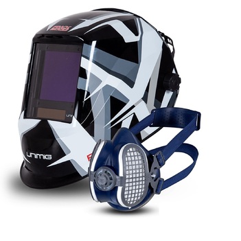 RWX8000 Helmet with Half-Mask P2 Respirator Unimig PK11030