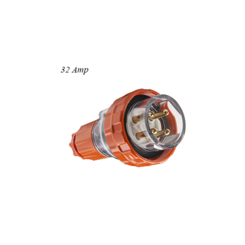 32 Amp 4 Pin IP66 Straight Plug PLS3PH432 