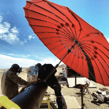 Red Canopy Heavy Duty 60 MPH Tested Umbrella 2.4 Metres (8 Ft) PLU 