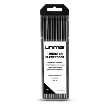 GREY 2.4mm x 175mm 0.2% Ceriated Tungsten Electrodes-10 Pack Unimig PTR0003-24