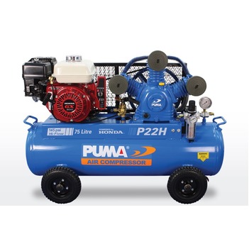 Air Compressor Electric Start 75 Litres Honda Petrol Puma PU P22H ES
