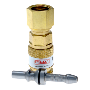 Quick Action Coupler Inert Gas EN561 Regulator End 5/8 UNF FM With 5mm Tail Pin