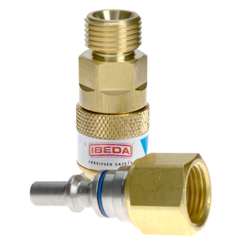Quick Action Coupler Oxygen EN561 Torch End 5/8 UNF M QODM5F5