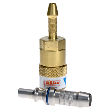 Quick Action Coupler Oxygen EN561 Inline 5mm Tail With 10mm Tail Pin