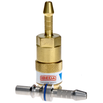 Quick Action Coupler Oxygen EN561 Inline 5mm Tail With 5mm Tail Pin