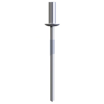 Plain Aluminium Finish Rivet Dome Head Sealed Hobson