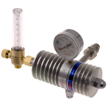 Regulator 1 Stage Side Entry CO2 Type 30, Heat Sink 25Lpm Flowmeter