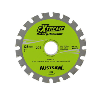 Austsaw Blade 125mm 5" 22.2mm Bore 20 Teeth RHS12522220